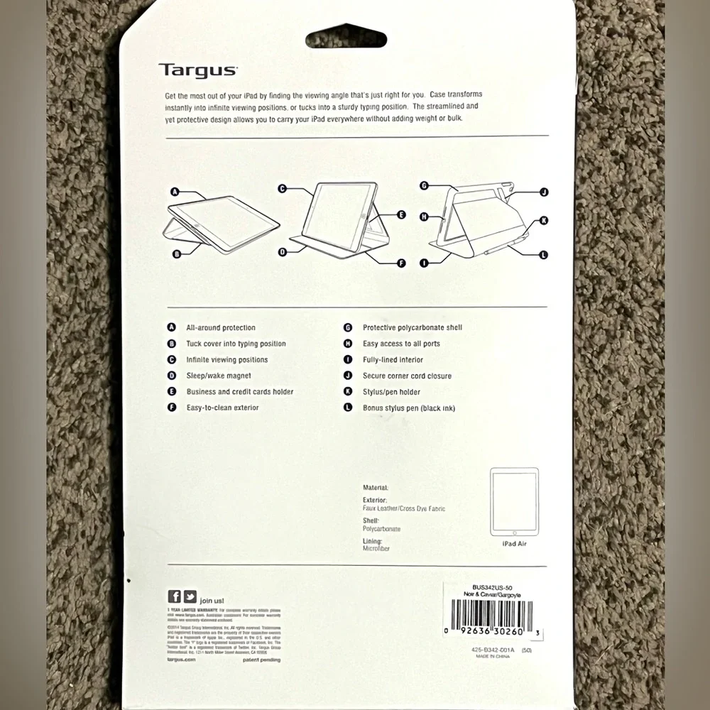 Targus iPad Air tablet cover